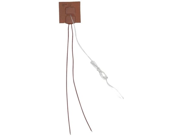 Thermo TECH värmefolie silikon, glasfiberförstärkt 12 V/AC, 12 V/DC 25 W, kapslingsklass IPX7 (50 x 50 mm)