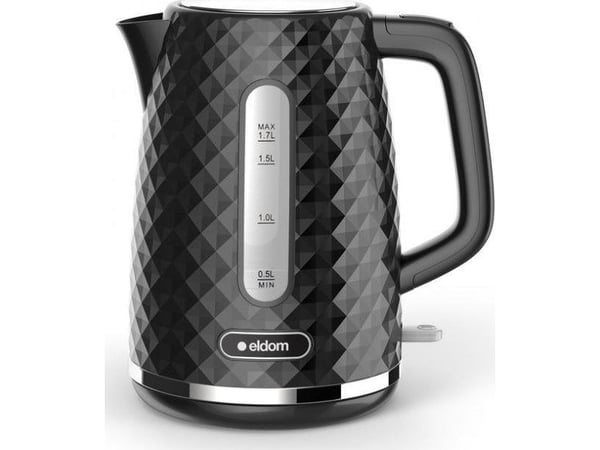 ELDOM C280C ELLI, 1,7 l, 2200 W, Sort, Vannivåindikator, Overopphetingsbeskyttelse, Trådløs