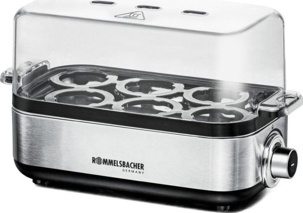 Rommelsbacher ER 600, 6 egg, Rustfritt stål, Rustfritt stål, Transparent, 400 W, 230 V, 228 mm