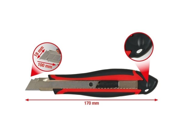 KS TOOLS Universalkniv med avbrekkbart blad 18 mm (907.2135)