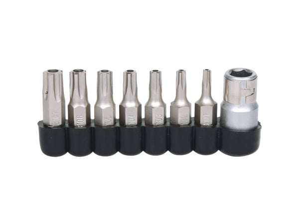 KS TOOLS 1/4" CLASSIC bitsett for femstjerners bolter, 8-deler (911.1480)