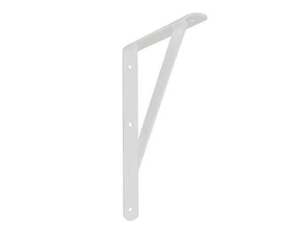 Hyllebrakett med støtte Haushalt H81163, 300x200 mm, hvit