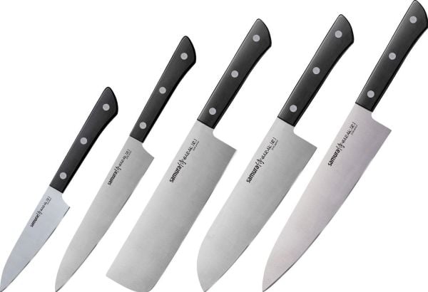 Samura Harakiri kjøkkenkniv 5 stk. (SHR-0250B)
