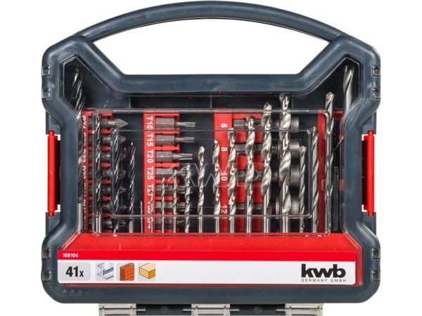 Einhell Kwb porakone ja bittipaketti kotelossa 41 osaa