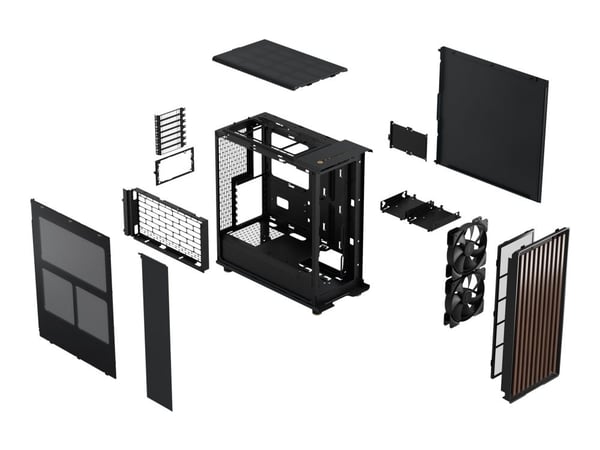 Fractal North Charcoal - Musta (Design Case, FD-C-NOR1C-01)