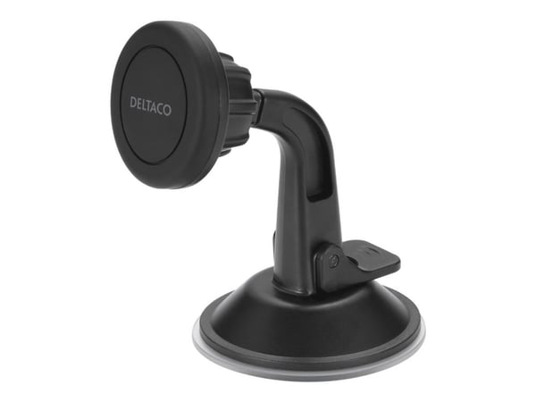 DELTACO ARM-C103 - Bilholder for mobiltelefon - magnetisk, sugefeste - svart