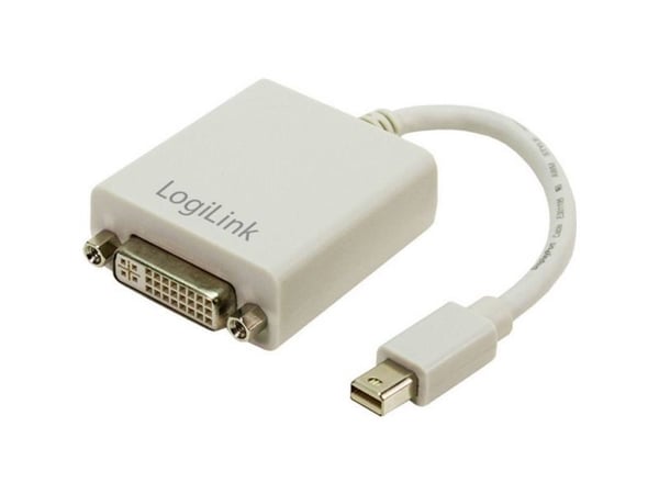 LogiLink - Displayadapter - Mini DisplayPort (hann) til DVI-I (hunn) - 9 cm - hvit