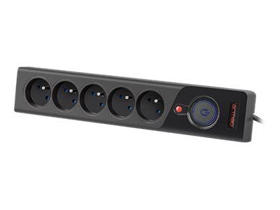 Armac Z5 - Overspenningsavleder - AC 250 V - 2500 watt - utgangskontakter: 5 - 5 m kabel - svart