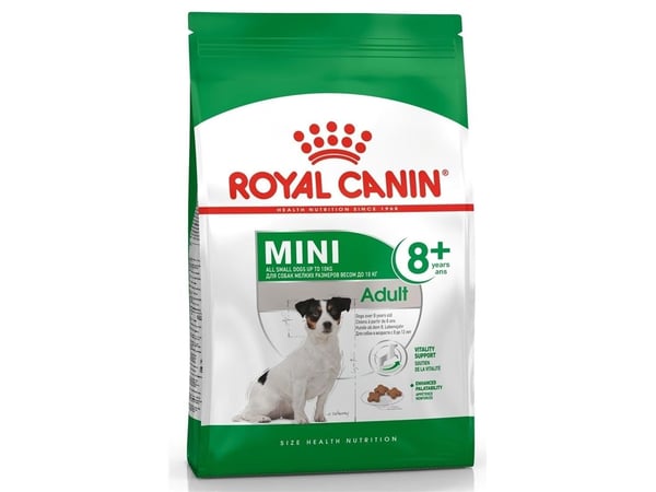 Royal Canin Mini Adult 8+, Senior, Mini (5 - 10kg), Fjærfe, Ris, Grønnsaker, 800 g