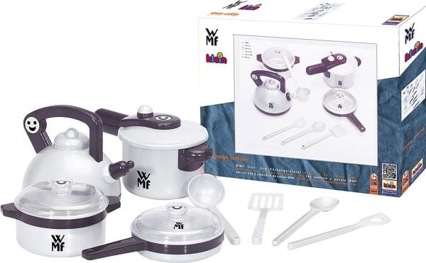 Theo Klein WMF pot set, Tyttö, Musta, Hopea