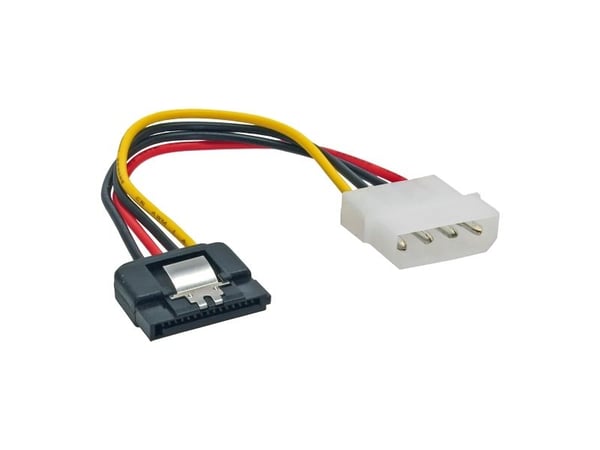 InLine 29670D, SATA 15-pin, Molex (4-pin), 0,3 m, Hankjønn/hankjønn, Rett, Rett