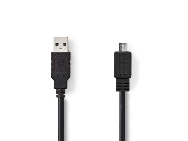 Nedis - USB-kabel - USB (hann) til Micro-USB type B (hann) - USB 2.0 - 3 m - rund - svart