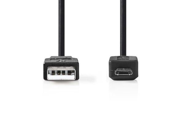 Nedis - USB-kabel - USB (hann) til Micro-USB type B (hann) - USB 2.0 - 3 m - rund - svart