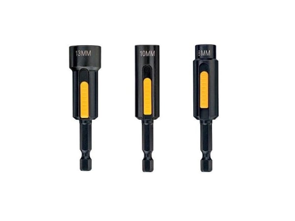 DeWALT Extreme - Slaghylsbit - 3 delar - sex-stiftigt - 8 mm, 10 mm, 13 mm - hexagonalt