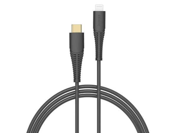 Hama 00201602, 1,5 m, Lightning, USB C, Hankjønn, Hankjønn, Svart