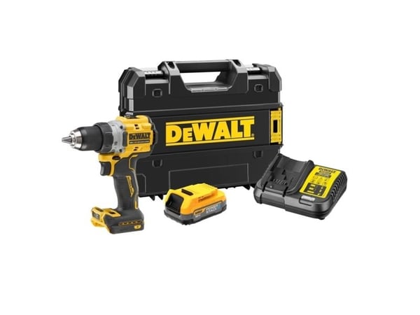 DEWALT 18V 90Nm BL 1x1.7Ah POWERSTACK DCD800E1T porakone/poravasara DCD800E1T