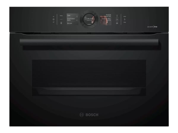Bosch Serie 8 CSG856RC7, Keskikokoinen, 47 L, 30 - 250 °C, Musta, Kosketus, Etu