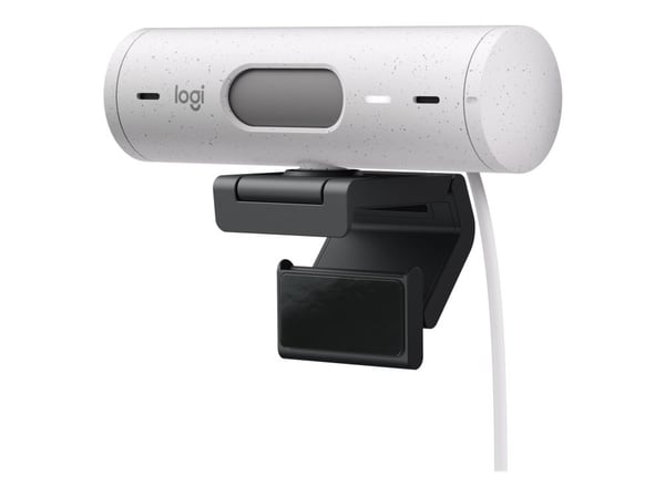 Logitech BRIO 500 - Webkamera - farge - Full HD (1920 x 1080) - Innebygd mikrofon (Stereo) - USB-C - Off-White