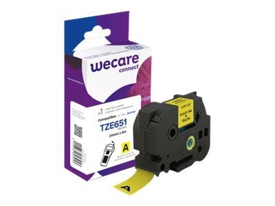 Wecare connect - Gul - Rull (2,4 cm x 8 m) 1 kassett(er) merketape - for Brother PT-D600; P-Touch PT-1010, 18, 3600, D450, D800, E500, E550, H101, ...