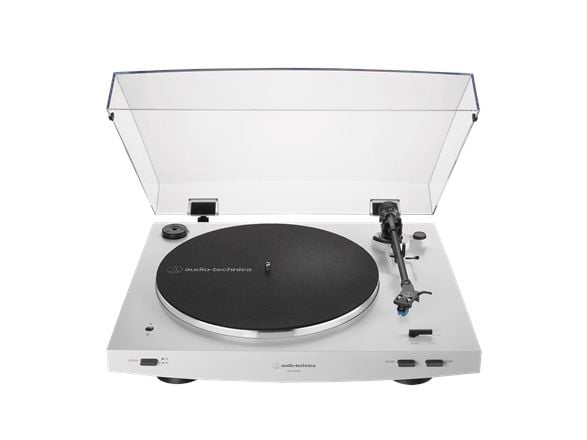 Audio-Technica AT-LP3XBTWH, Hihnakäyttöinen levysoitin, Täysin automaattinen, Valkoinen, Alumiini, 33 1/3,45 RPM, DC-moottori