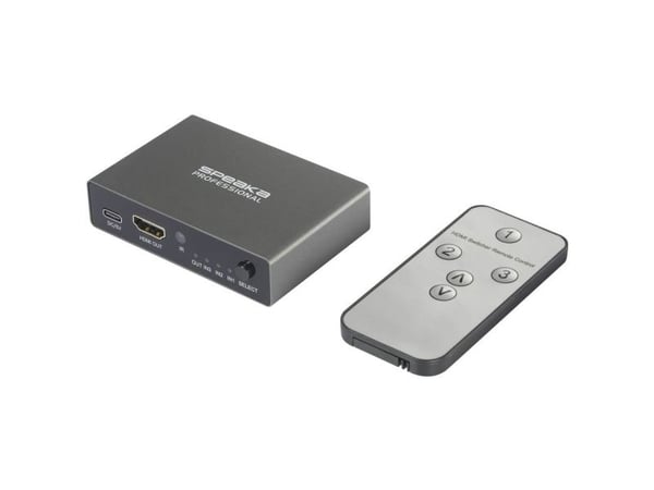 SpeaKa Professional SP-HDS-210 3-portars HDMI-switch Ultra HD 7680 x 4320 pixlar (SP-10461504)