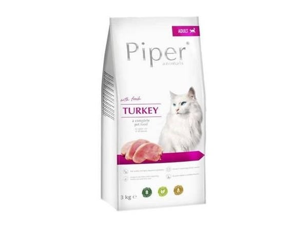 DOLINA NOTECI Piper Animals with turkey - tørfoder til kattekillinger - 3 kg
