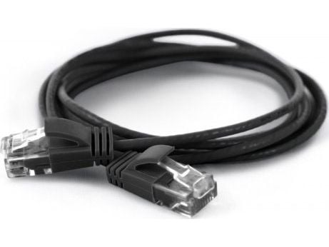 wantec - Koblingskabel - RJ-45 (hann) til RJ-45 (hann) - 1 m - CAT 6a - svart