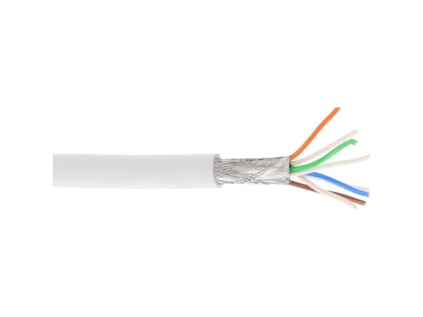 InLine 76899W, 100 m, Cat6a, S/FTP (S-STP), Valkoinen