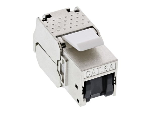InLine 76202C, Hvit, RJ-45, 10GBase-T, Cat6a, 500 MHz, 30 mm