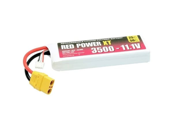 Red Power modellbygg batteripakke (LiPo) 11,1 V 3500 mAh softcase XT90