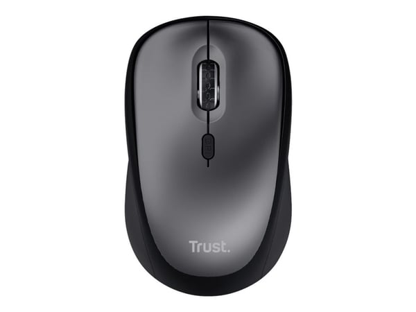 Trust Yvi Plus - Hiiri - äänetön - oikeakätinen - optinen - 4 painiketta - langaton - 2,4 GHz - langaton vastaanotin (USB) - musta