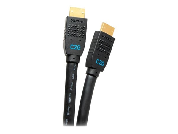 C2G 25ft Ultra Flexible 4K Active HDMI Cable Gripping 4K 60Hz - In-Wall M/M - HDMI-kabel med Ethernet - HDMI han til HDMI han - 7.6 m - lajittelu -...