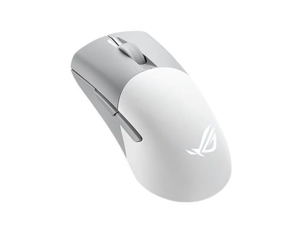 ASUS ROG Keris Wireless AimPoint, Oikeakätinen, Optinen, RF Wireless + Bluetooth + USB Type-C, 36000 DPI, Valkoinen