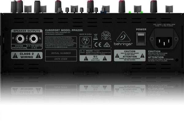 Behringer PPA200, 200 W, Sort, Ledning & Trådløs, AC, 100-240 V, 2,54 cm (1")