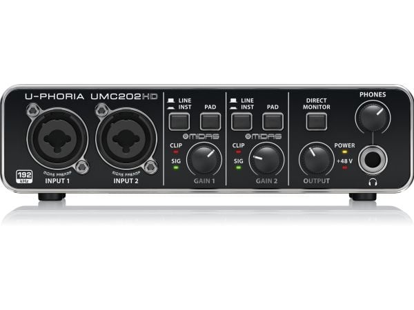 Behringer UMC202HD, Desktop, Sort, Metall, USB, -4 dBu, 24-bit/192kHz Behringer UMC202HD, Desktop, Sort, Metall, USB, -4 dBu, 24-bit/192kHz