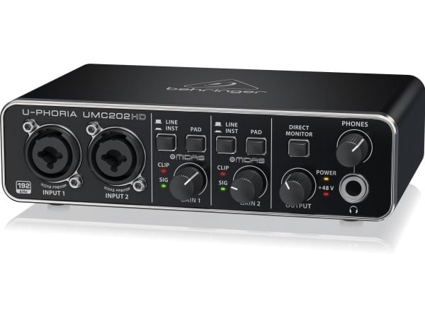 Behringer UMC202HD, Desktop, Sort, Metall, USB, -4 dBu, 24-bit/192kHz