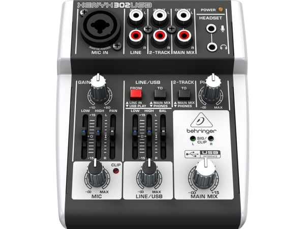 Behringer X302USB, 5 kanaler