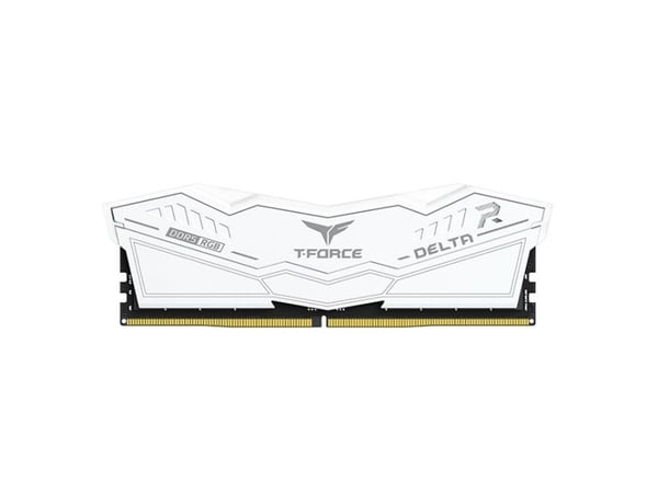 T-Force DELTA RGB - DDR5 - sett - 32 GB: 2 x 16 GB - DIMM 288-pin - 6000 MT/s / PC5-48000 - CL38 - 1.25 V - ikke-bufret - on-die ECC - hvit