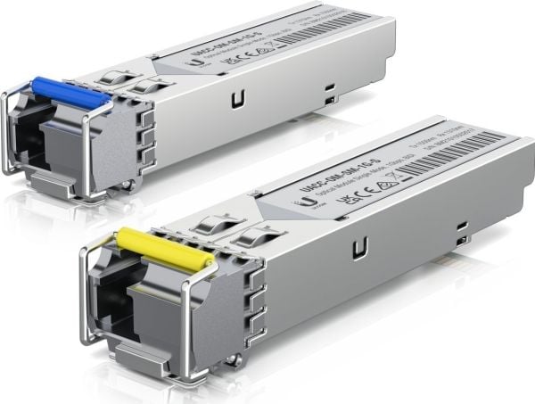 Ubiquiti - SFP (mini-GBIC) transceivermodul - 1GbE - 1000Base-BiDi - LC-enkeltmodus - opp til 3 km - 1310 nm / 1550 nm (en pakke 2)