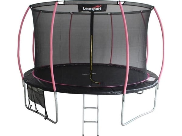 Trampoliini Lean Sport Max 426 cm, musta vaaleanpunainen