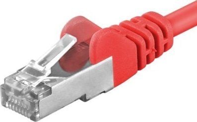 PremiumCord SP6ASFTP010R, 1 m, Cat6a, SF/UTP (S-FTP), RJ-45, RJ-45, Rød