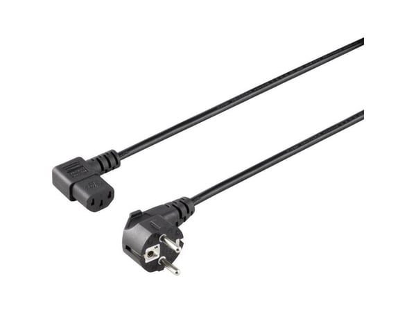 Sygonix SY-5042710 Virtajohto musta 2,00 m (SY-5042710)