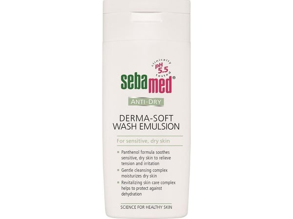 Sebamed Anti-Dry Derma-Soft Wash Emulsion ansikts- og kroppsvaskemulsjon 200 ml