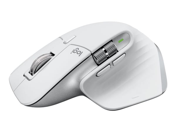 Logitech MX Master 3S (For Mac) - Mus - laser - 7 knapper - trådløs - Bluetooth, 2,4 GHz - Logitech BOLT-mottaker - Blekgrå