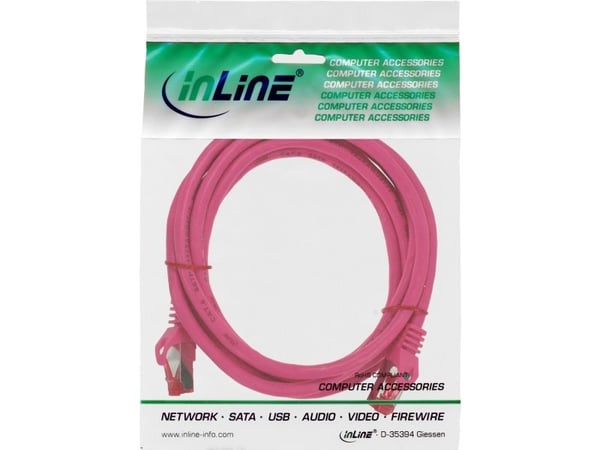 InLine 4043718125999, 7,5 m, Cat6, S/FTP (S-STP), RJ-45, RJ-45, Rosa