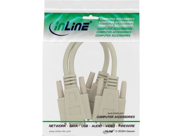 InLine 4043718102129, 0,2 m, VGA, 2x VGA, Hankjønn, Hunkjønn, Beige