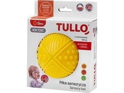 Tullo aistipallo 4 tekstuuria keltainen