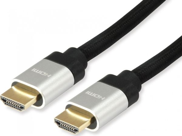 Utstyr Life - Ultra High Speed HDMI med Ethernet-kabel - HDMI (M) til HDMI (M) - 3,0 m - Svart - formet, 8K-støtte (119382)