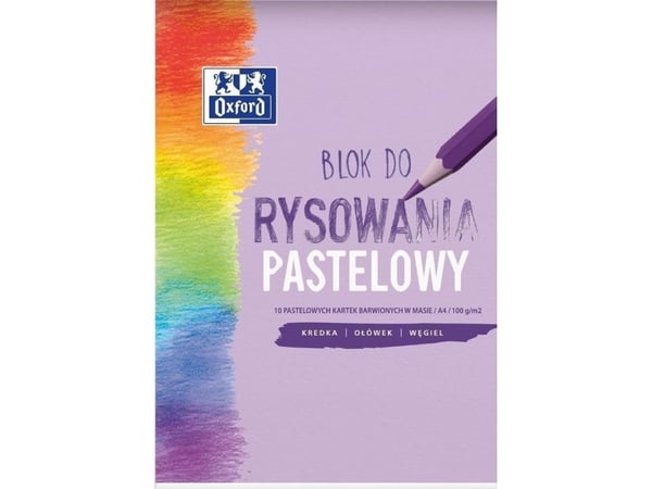 Tegneblokk A4/10K pastell (20 stk) OXFORD