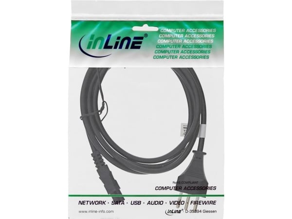 InLine 404371802121994, 2 m, SEV 1011, C5-kontakt, 250 V, 2,5 A